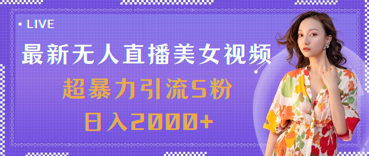 （11664期）最新无人直播美女视频，超暴力引流S粉日入2000+插图