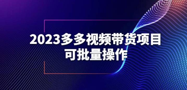 2023多多视频带货项目，可批量操作【保姆级教学】【揭秘】插图