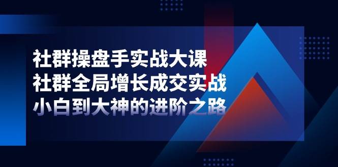 （11058期）社群-操盘手实战大课：社群 全局增长成交实战，小白到大神的进阶之路插图