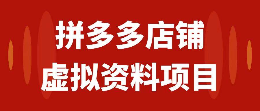 （7667期）拼多多店铺虚拟项目，教科书式操作玩法，轻松月入1000+插图