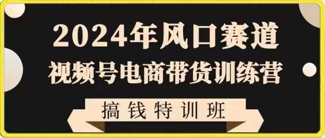 2024年风口赛道视频号电商带货训练营搞钱特训班，带领大家快速入局自媒体电商带货插图