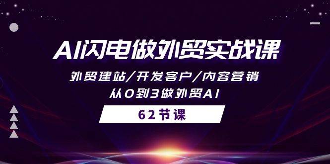 （10049期）AI闪电做外贸实战课，外贸建站/开发客户/内容营销/从0到3做外贸AI-62节插图