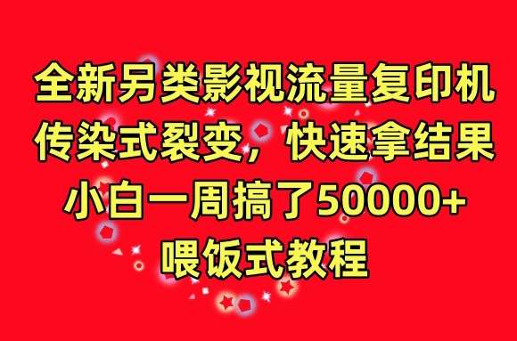 全新另类影视流量复印机，传染式裂变，快速拿结果，小白一周搞了50000+，喂饭式教程【揭秘】插图