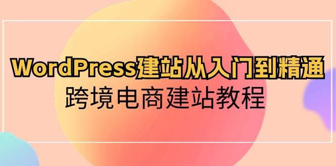 （10313期）WordPress建站从入门到精通，跨境电商建站教程插图