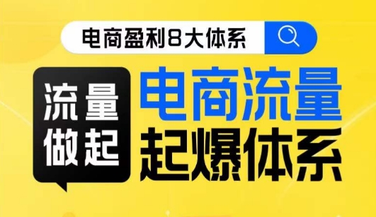 8大体系流量篇·流量做起，电商流量起爆体系线上课插图