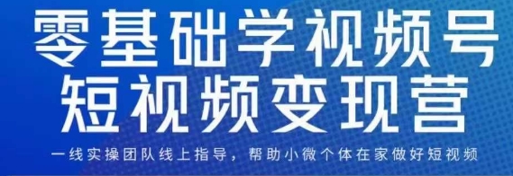 0基础学视频号短视频变现，适合新人学习的短视频变现课插图