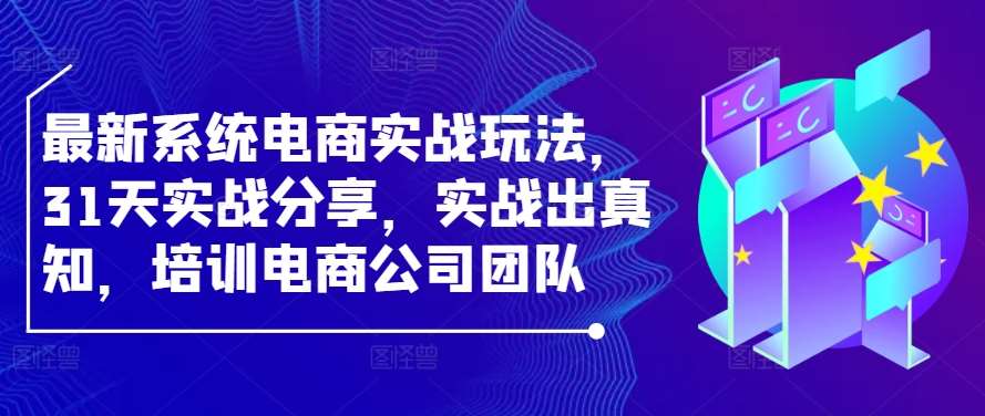 最新系统电商实战玩法，31天实战分享，实战出真知，培训电商公司团队插图