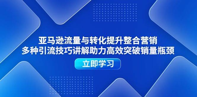 （11335期）亚马逊流量与转化提升整合营销，多种引流技巧讲解助力高效突破销量瓶颈插图