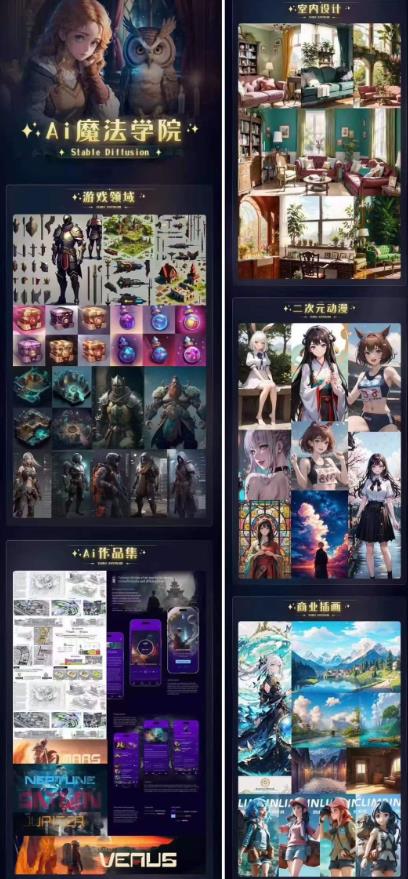 Ai魔法绘画 Stable Diffusion专业课高效辅助Ui/运营作品集0到精通系统课插图1