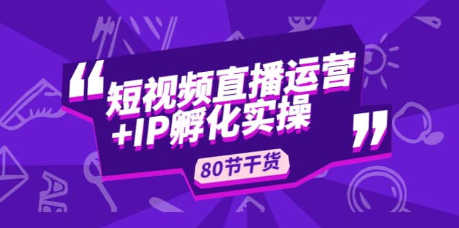 短视频直播运营+IP孵化实战：80节干货实操分享插图