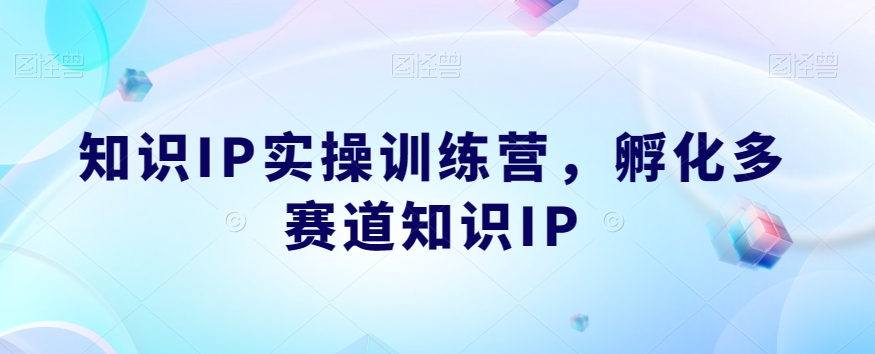 知识IP实操训练营，​孵化多赛道知识IP插图