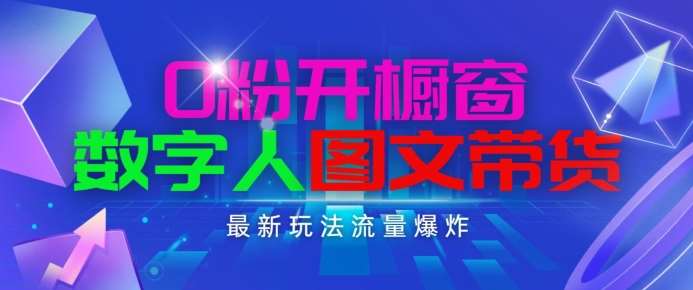 抖音最新项目，0粉开橱窗，数字人图文带货，流量爆炸，简单操作，日入1K+【揭秘】插图