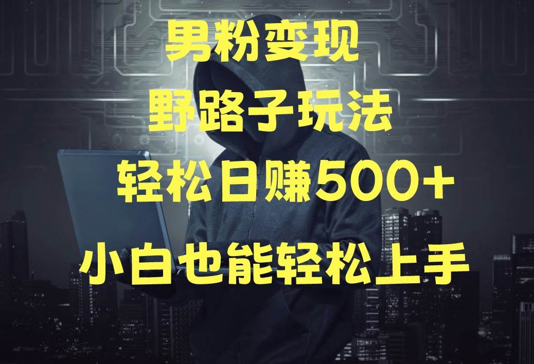 当下最火男粉变现项目月入5W+，小白也能轻松盈利插图