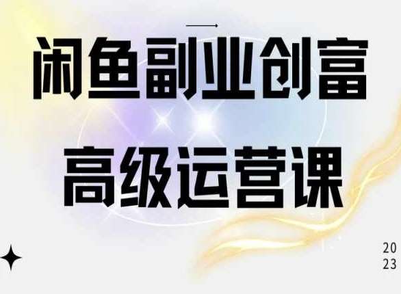 闲鱼电商运营高级课程，一部手机学会闲鱼开店赚钱插图