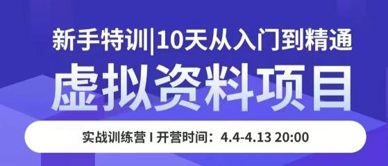 虚拟资料项目新手特训，10天从入门到精通，保姆级实操教学插图