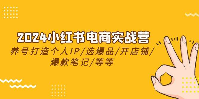 （10376期）2024小红书电商实战营，养号打造IP/选爆品/开店铺/爆款笔记/等等（24节）插图