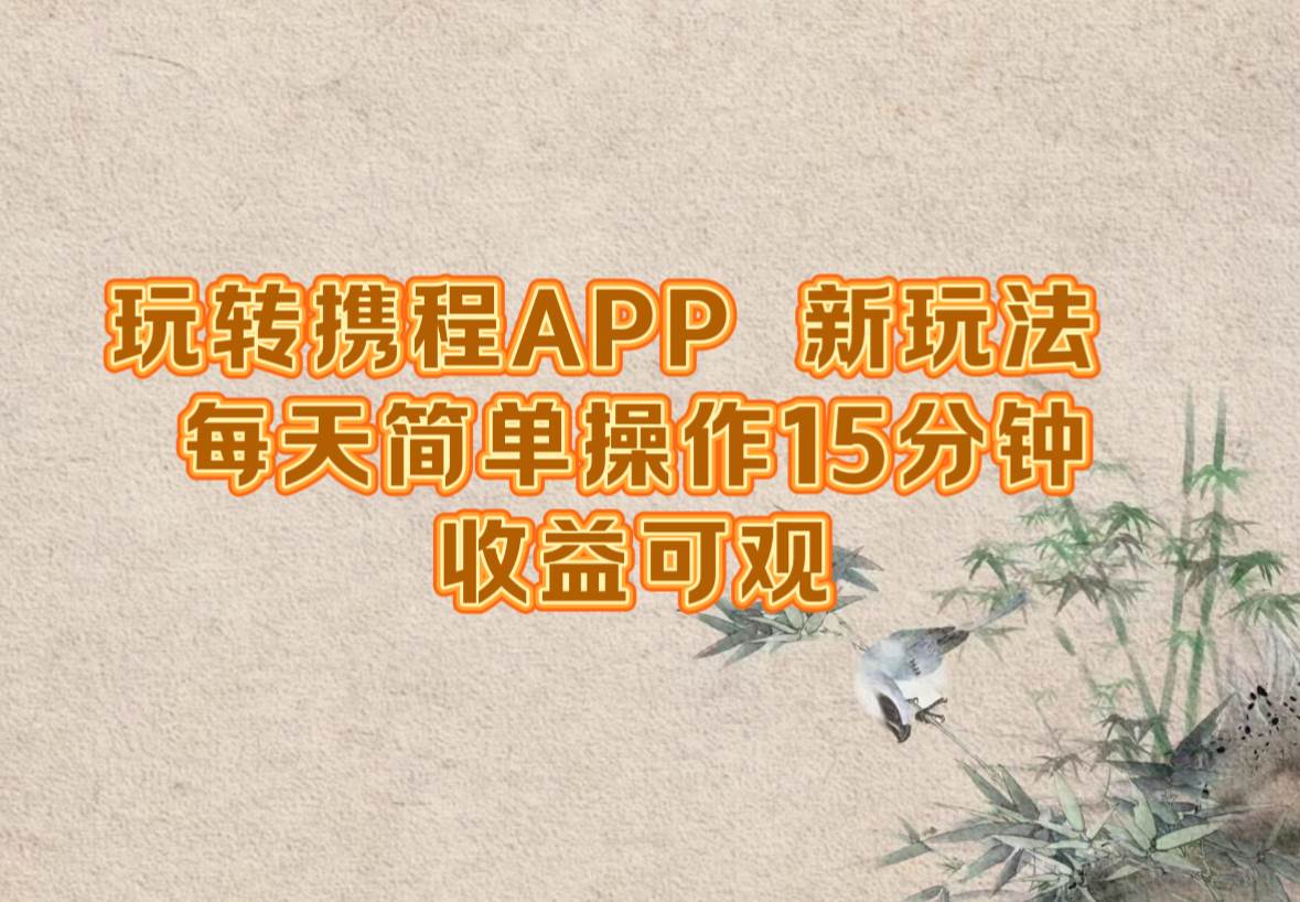 （12705期）玩转携程APP，新玩法，每天简单操作15分钟，收益可观插图