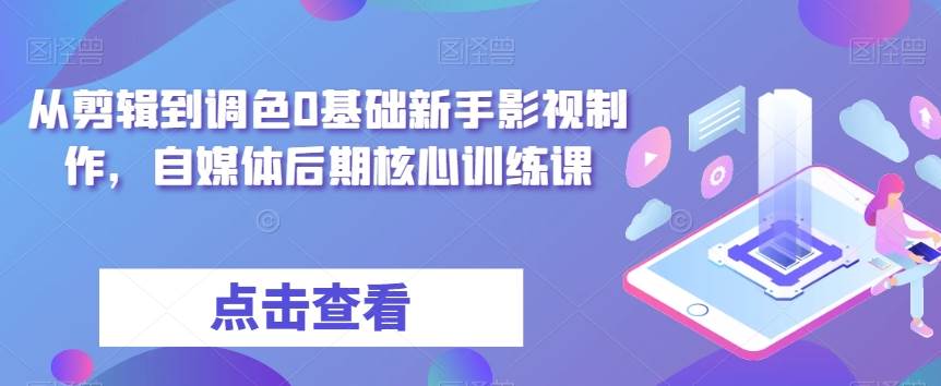 从剪辑到调色0基础新手影视制作，自媒体后期核心训练课插图