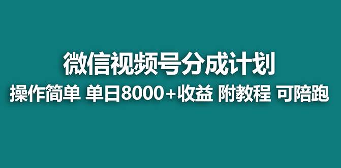 【蓝海项目】视频号分成计划，单天收益8000+，附玩法教程！插图