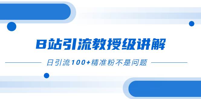 B站引流教授级讲解，细节满满，日引流100+精准粉不是问题插图