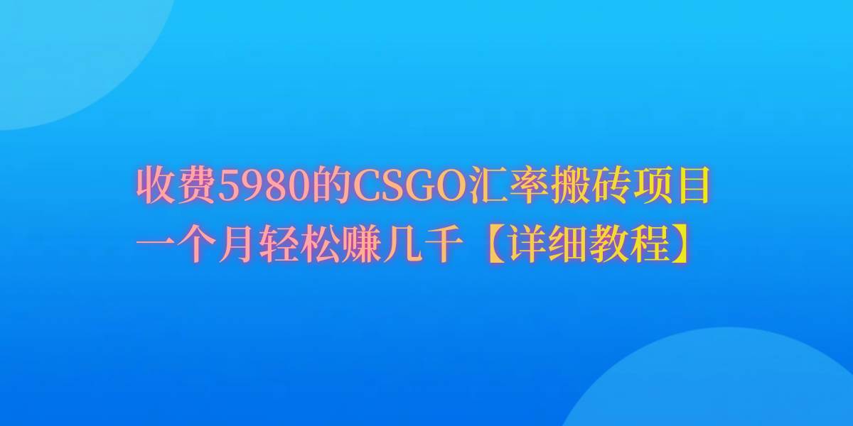 （9776期）CSGO装备搬砖，月综合收益率高达60%，你也可以！插图