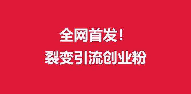 （9061期）（全网首发）外面收费几千的裂变引流高质量创业粉插图