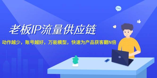 （12077期）老板 IP流量 供应链，动作越少，账号越好，万能模型，快速为产品获客翻N倍插图