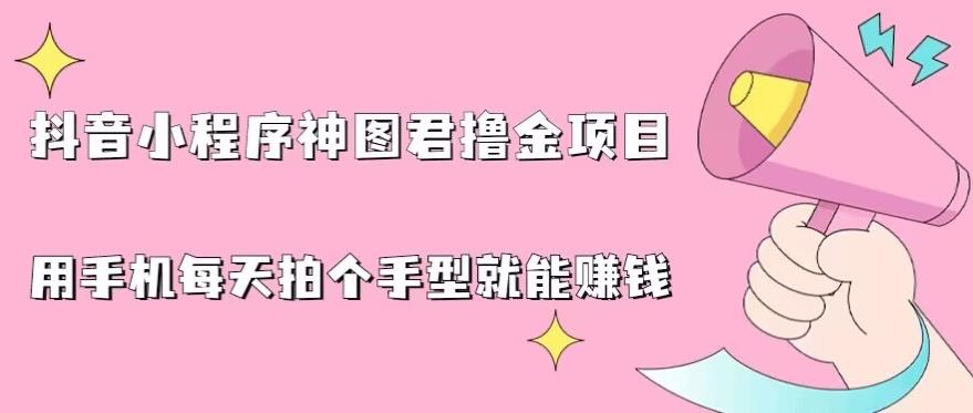 抖音小程序神图君撸金项目，用手机每天拍个手型挂载一下小程序就能赚钱【揭秘】插图