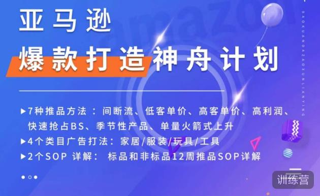 亚马逊爆款打造神舟计划，​7种推品方法，4个类目广告打法，2个SOP详解插图