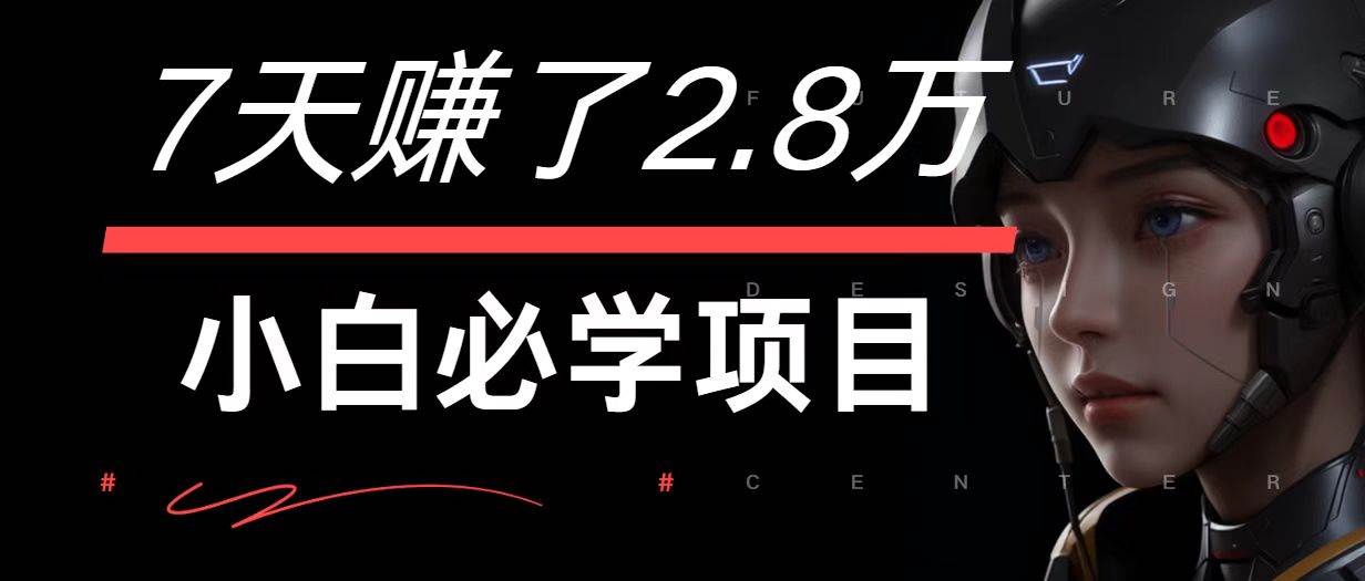 7天赚了2.8万！每单利润最少500+，轻松月入7万+小白有手就行插图