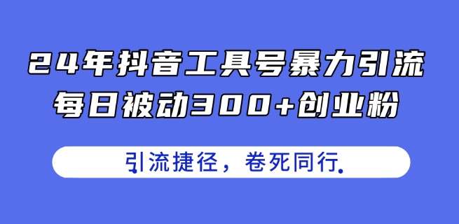 24年抖音工具号暴力引流，每日被动300+创业粉，创业粉捷径，卷死同行【揭秘】插图