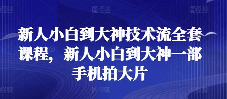 新人小白到大神技术流全套课程，新人小白到大神一部手机拍大片插图