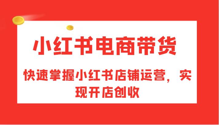 小红书电商带货，快速掌握小红书店铺运营，实现开店创收插图