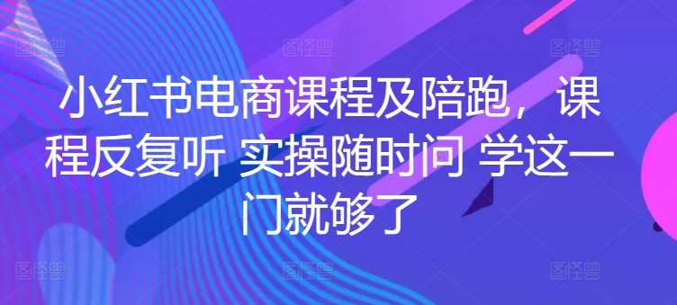 小红书电商课程及陪跑，课程反复听 实操随时问 学这一门就够了插图