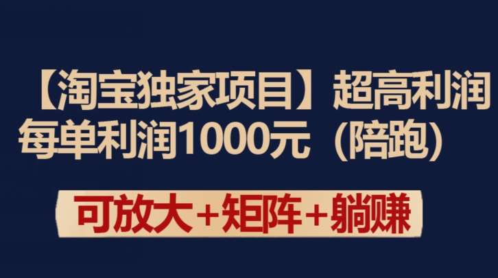 【淘宝独家项目】超高利润：每单利润1000元【揭秘】插图