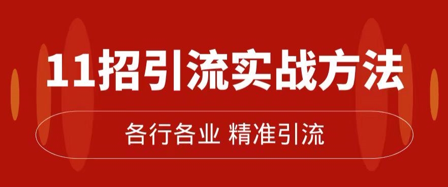 精准引流术：11招引流实战方法，让你私域流量加到爆（11节课完整)插图