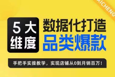 玺承·5大维度，数据化打造电商品类爆款特训营，一套高效运营爆款方法论插图