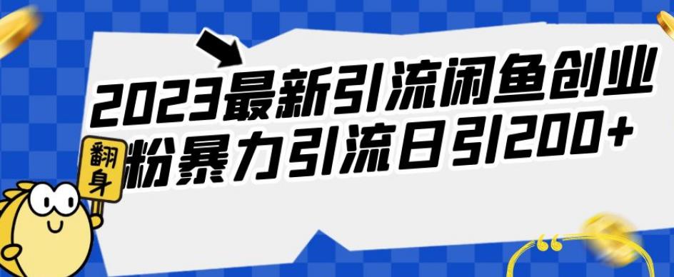 2023最新引流闲鱼创业粉暴力引流日引200+【揭秘】插图