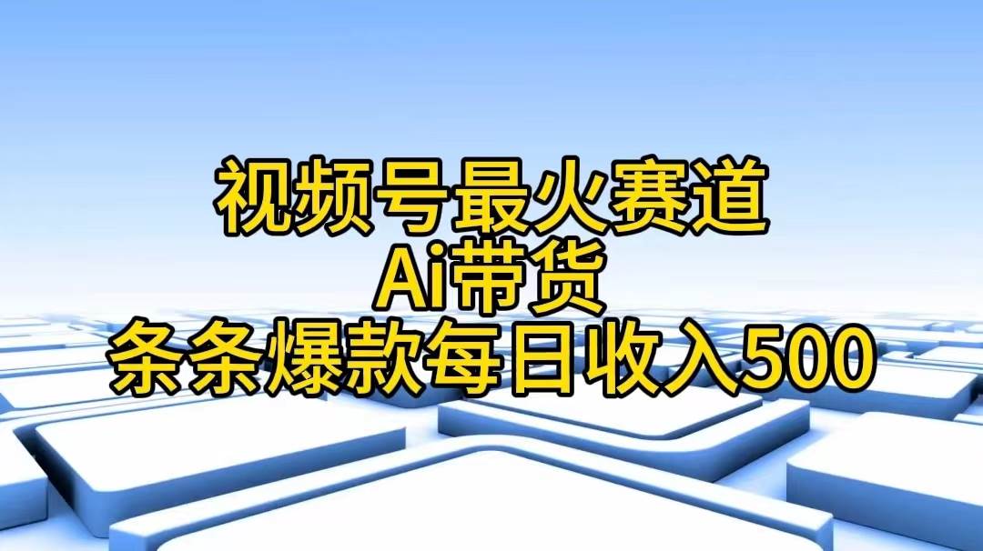 （11038期）视频号最火赛道——Ai带货条条爆款每日收入500插图