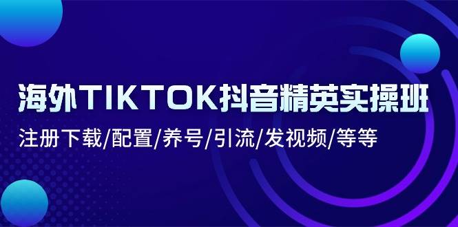 （10998期）海外TIKTOK抖音精英实操班：注册下载/配置/养号/引流/发视频/等等插图