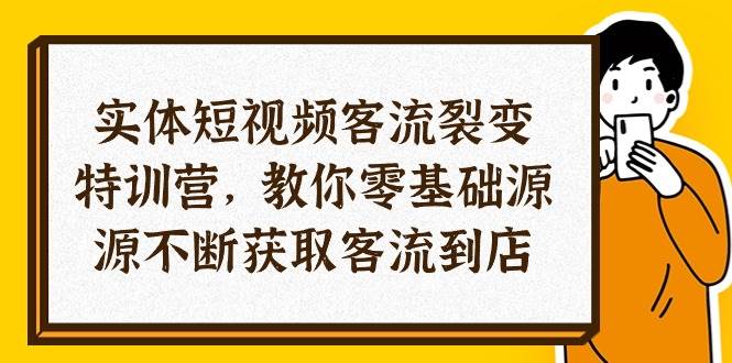 （10904期）实体-短视频客流 裂变特训营，教你0基础源源不断获取客流到店（29节）插图