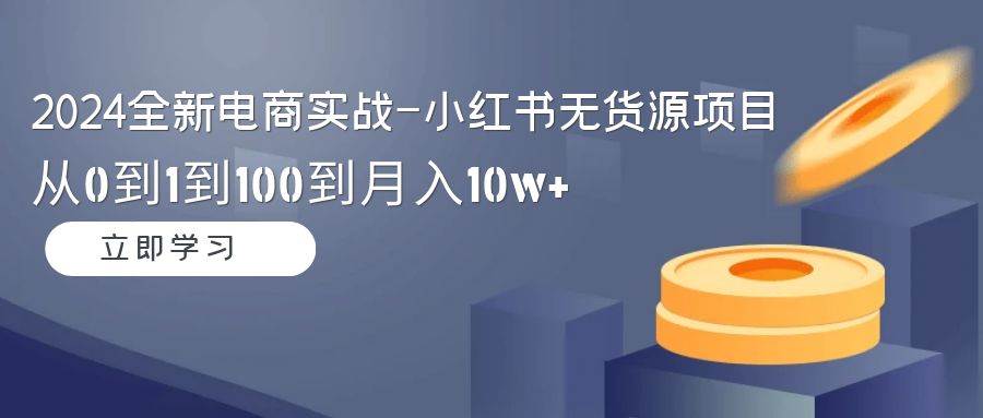 （9169期）2024全新电商实战-小红书无货源项目：从0到1到100到月入10w+插图