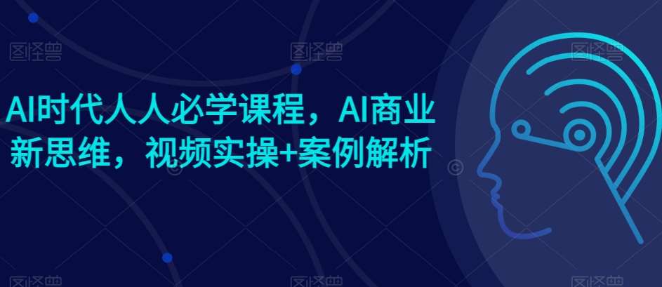 AI时代人人必学课程，AI商业新思维，视频实操+案例解析【赠AI商业爆款案例】插图