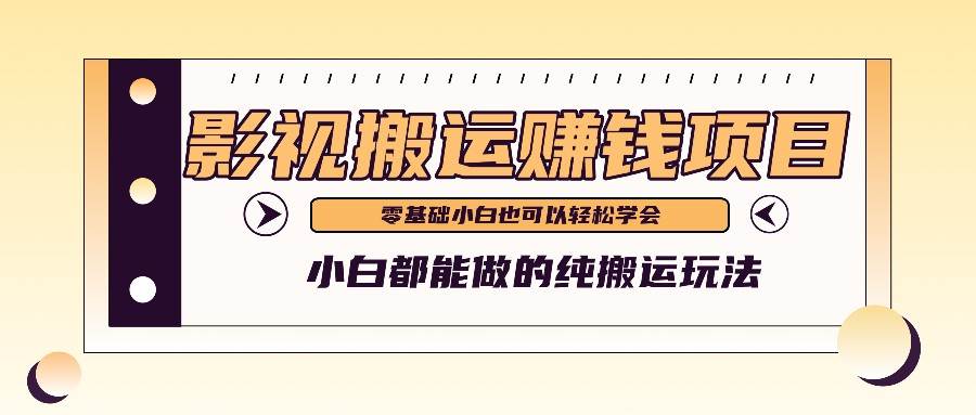 手把手教你操作影视搬运项目，小白都能做零基础也能赚钱插图