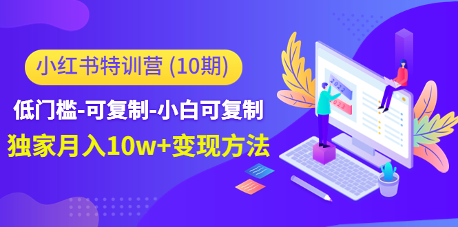 小红书特训营低门槛-可复制-小白可复制-独家月入10w+变现方法插图