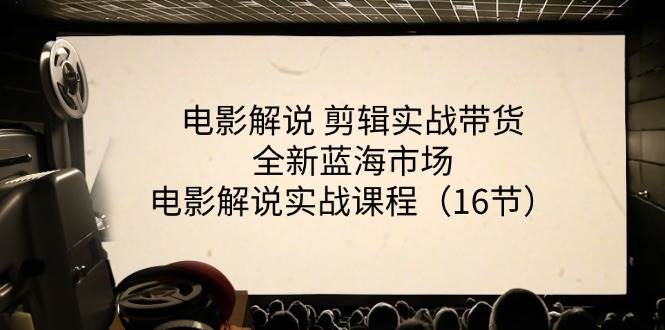 （11367期）电影解说 剪辑实战带货全新蓝海市场，电影解说实战课程（16节）插图