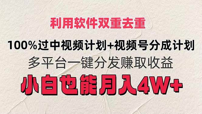 （11862期）利用软件双重去重，100%过中视频+视频号分成计划小白也可以月入4W+插图