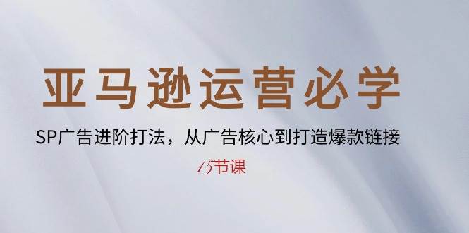 （10531期）亚马逊运营必学： SP广告进阶打法，从广告核心到打造爆款链接-15节课插图