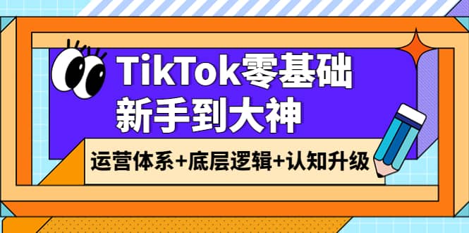 TikTok零基础新手到大神：运营体系+底层逻辑+认知升级（9节系列课）插图