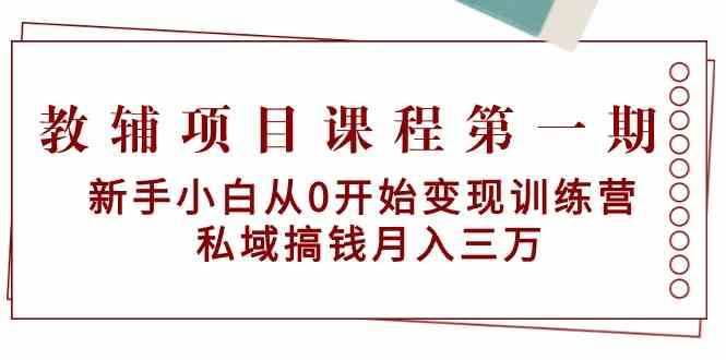 教辅项目课程第一期：新手小白从0开始变现训练营 私域搞钱月入三万插图